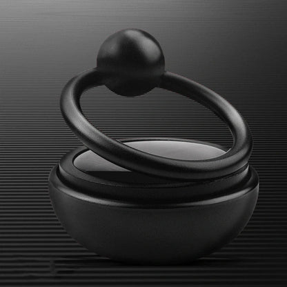 Solar-powered car air freshener with 360-degree rotation in various colours