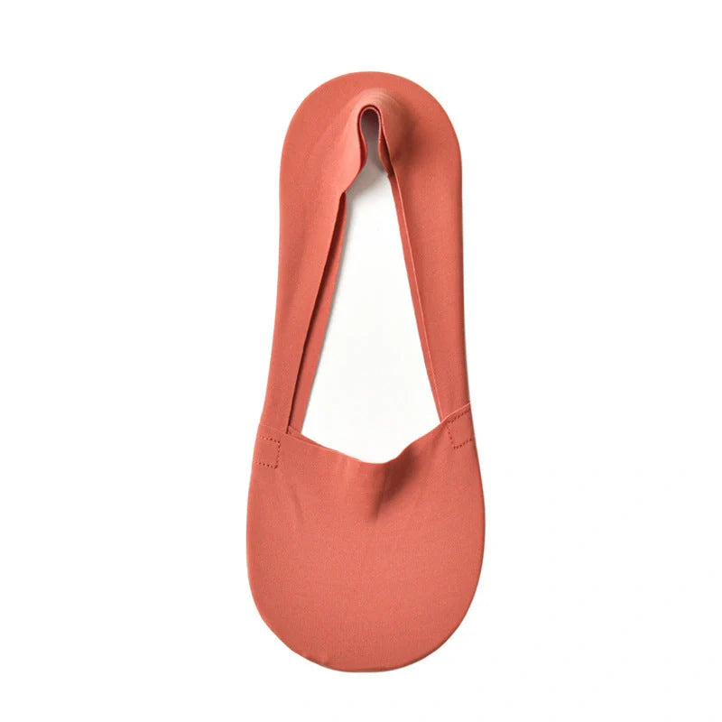 Silicone Non-Slip Shallow Boat Socks for Ladies in various colors, including black, skin, khaki, silver, and more.