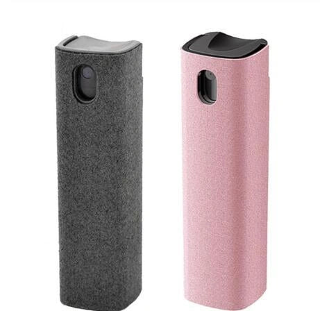 2-in-1 phone and computer screen cleaner kit with microfiber cloth for effective screen cleaning