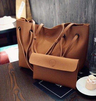 Fashionable shoulder tote bag with detachable crossbody strap, made of premium PU leather and available in multiple stylish colors