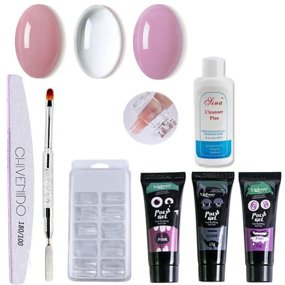 Premium Gel Nail Crystal Extender Kit for DIY manicures at home