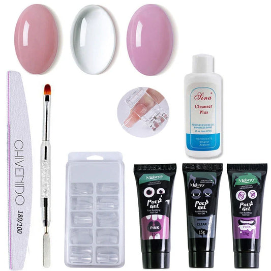 Premium Gel Nail Crystal Extender Kit for DIY manicures at home