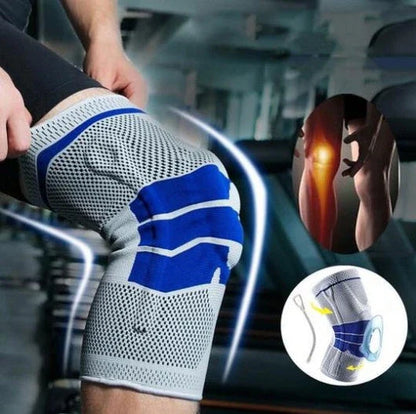 Protective Sports Knee Sleeves for Running and Fitness made of durable nylon material with adjustable strap for customized fit