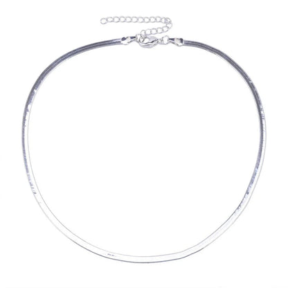 Elegant gold or silver layered choker necklace with adjustable circumference, crafted with premium alloy material for long-lasting durability