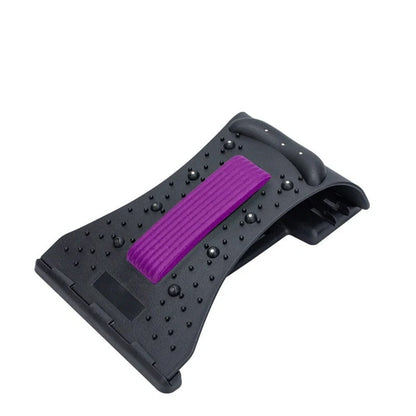 An arc-shaped acupuncture and magnetic therapy cervical spine stretcher with various colour options