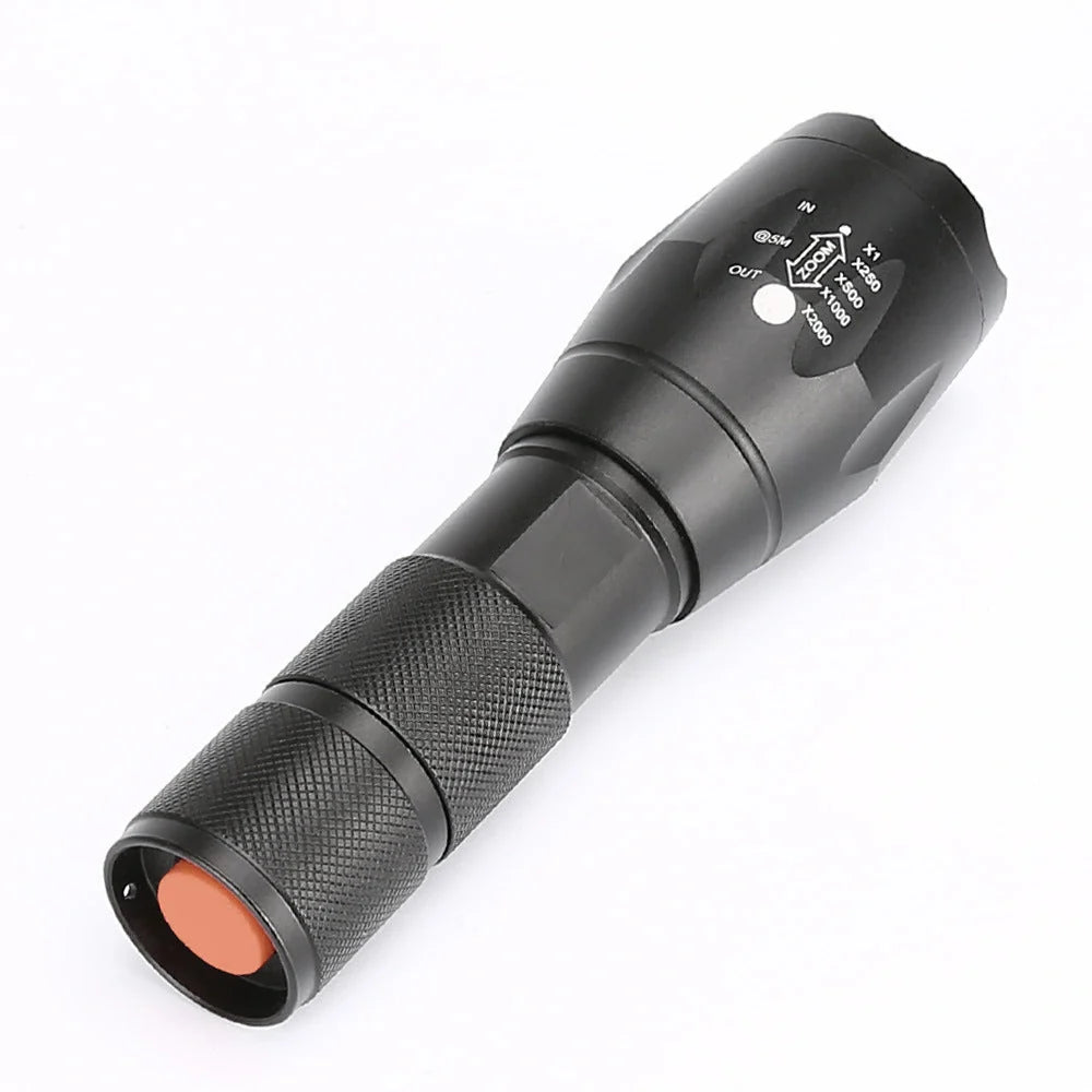 Zoomable LED Torch with adjustable focus for outdoor and professional use