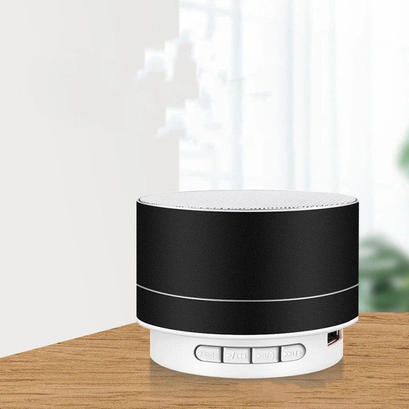 Portable Bluetooth speaker with colorful changing lights, high-quality audio, and durable design for on-the-go use