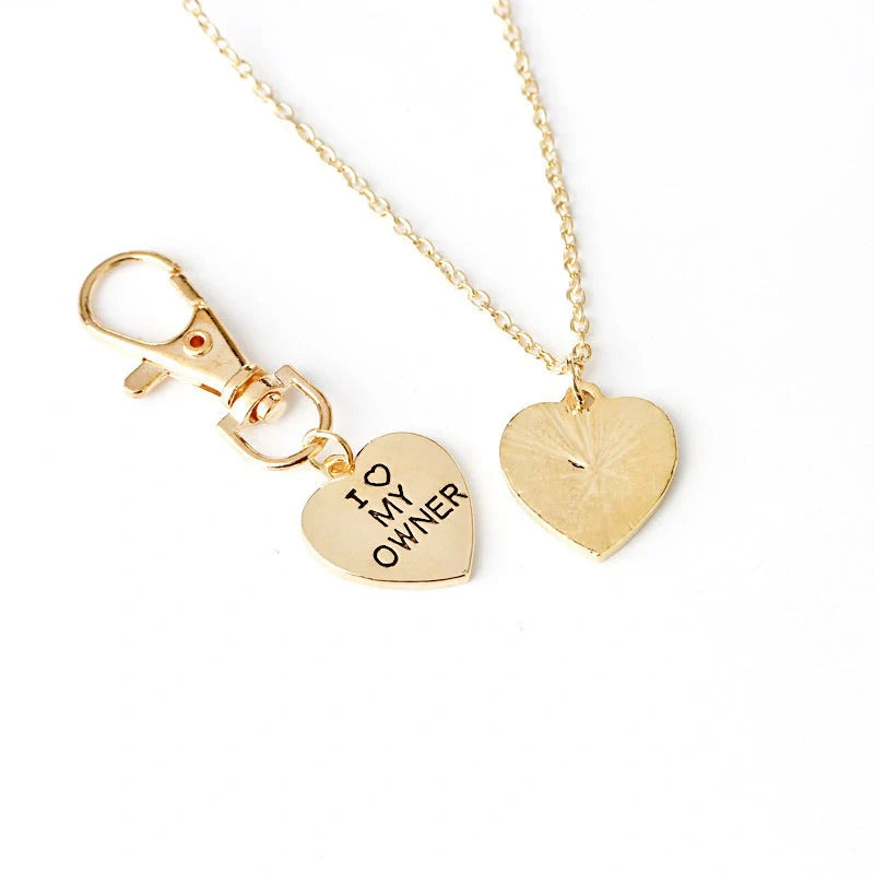 Silver and gold alloy dog bone necklace for pet lovers