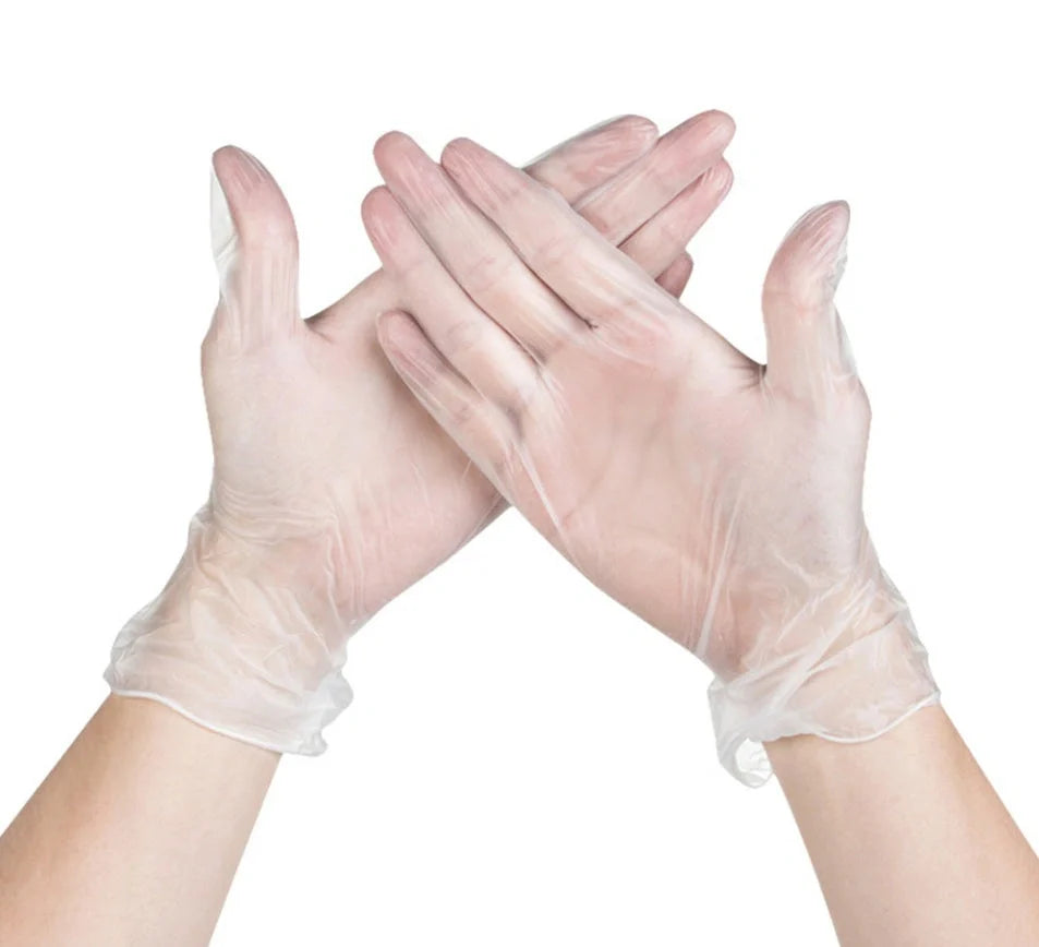 Disposable PVC gloves pack of 50 pairs for hygiene and protection