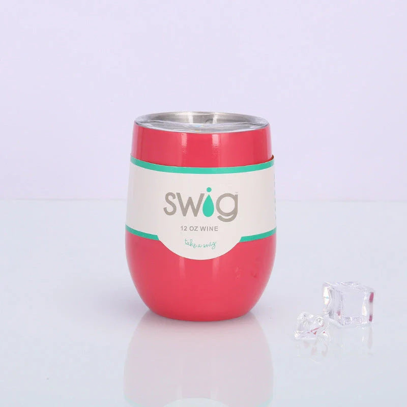 Premium Stainless Steel Insulated Wine Tumbler in Various Vibrant Colors - 12 oz Capacity, Vacuum Sealed Design