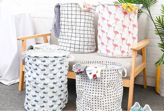 European-style cotton and linen dirty clothes basket in various designs