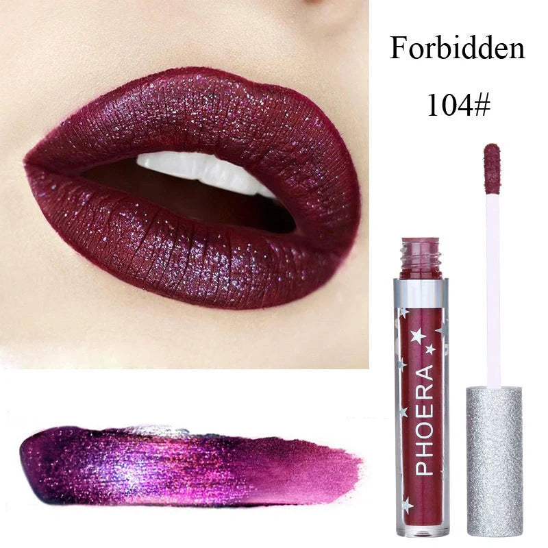 Moisturising candy-coloured lip gloss with glitter for a dazzling lip look