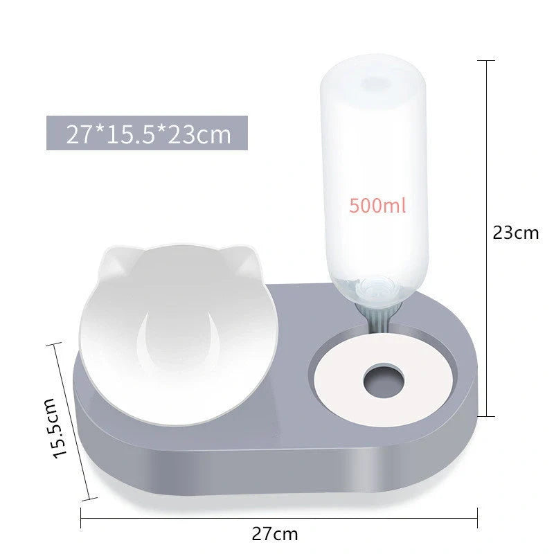 Two-in-One Pet Bowl Water Dispenser in various colours