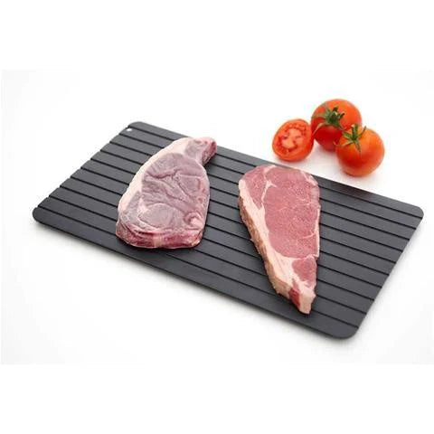 Rapid aluminium defrosting tray for quickly thawing frozen meats, seafood, and other frozen foods