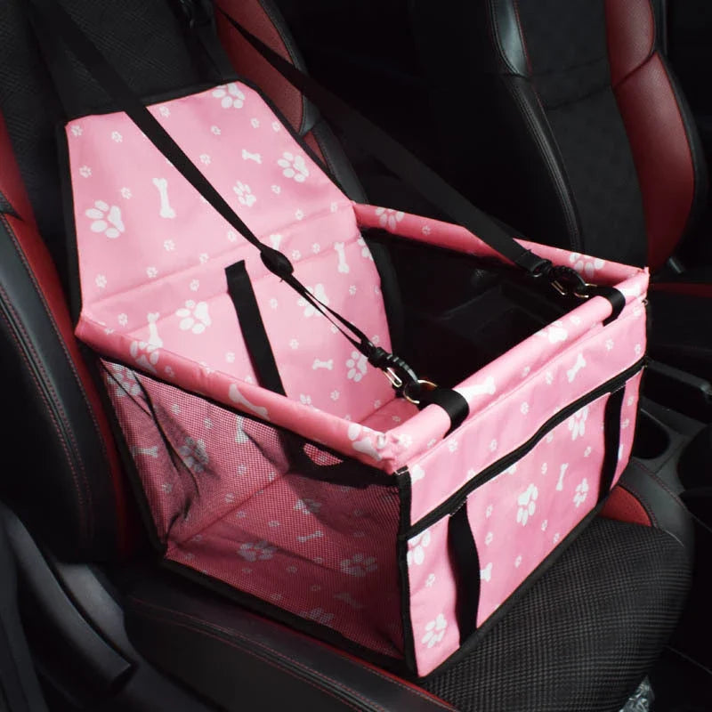 Robust pet car seat cover with double-layer protection, made of high-quality polyester and Oxford cloth for durability and comfort