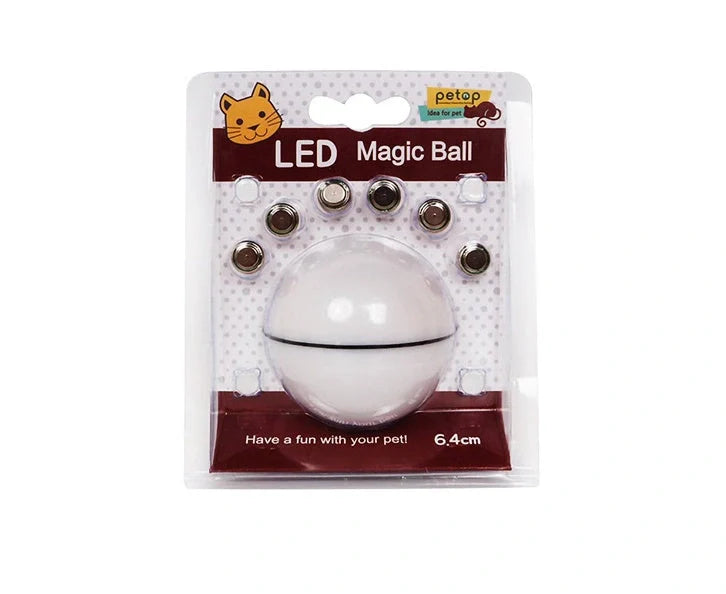 Interactive LED laser cat toy ball with catnip, perfect for keeping your feline friend entertained