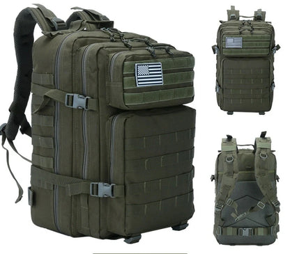Outdoor Mountaineering Tactical Backpack with MOLLE system and 50 litre capacity