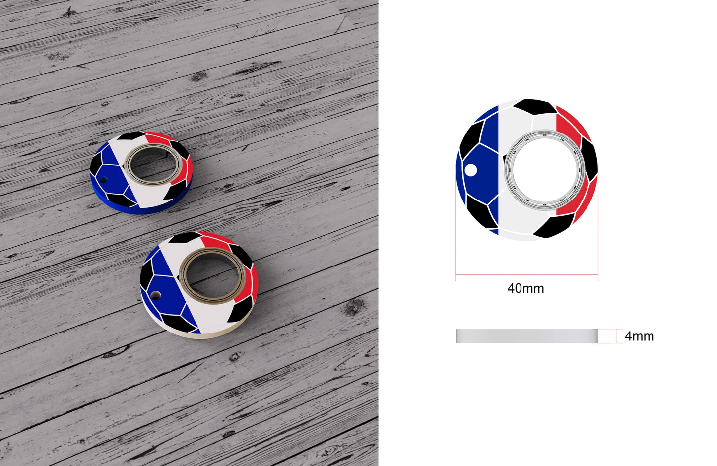 Football World Cup Fidget Spinner Keychain with Bottle Opener