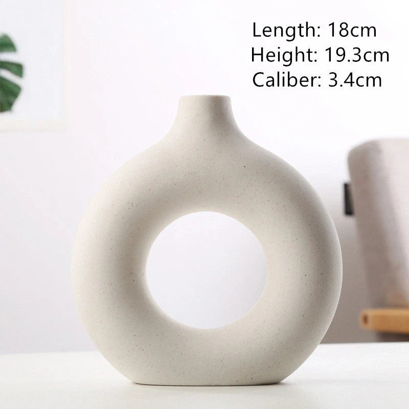 Elegant frosted porcelain biscuit vase for modern flower arranging