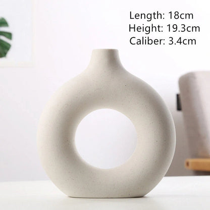 Elegant frosted porcelain biscuit vase for modern flower arranging