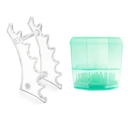 14-hole makeup brush holder in various colours for organising and drying brushes