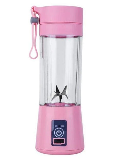 Portable USB-powered citrus juicer with stainless steel blades and durable plastic housing in various vibrant colours