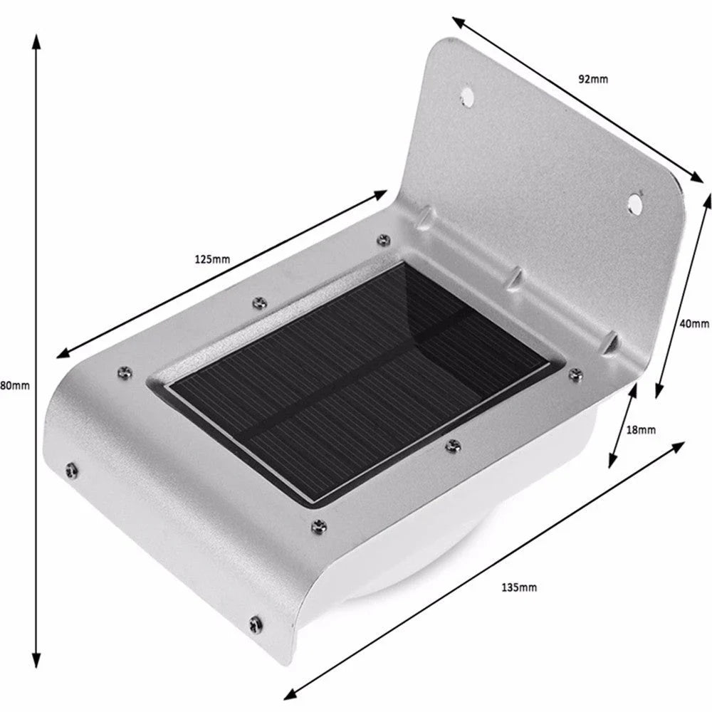 Solar-powered motion-activated outdoor light with bright LED illumination, weatherproof design, and automatic sensor activation