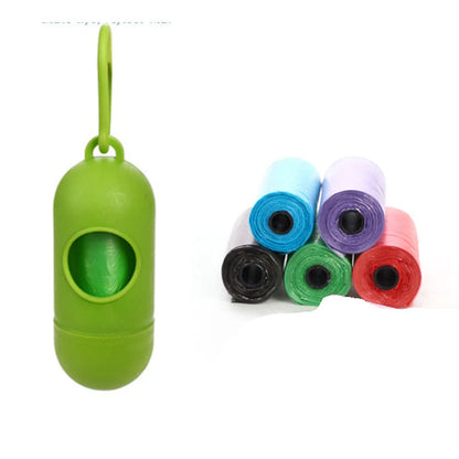 Eco-friendly dog poop bags in various colours for pet waste cleanup