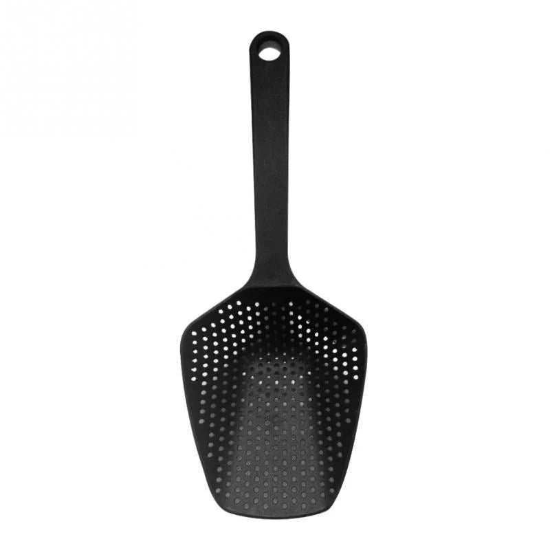 Large nylon strainer scoop colander for kitchen use, perfect for frying and soup making