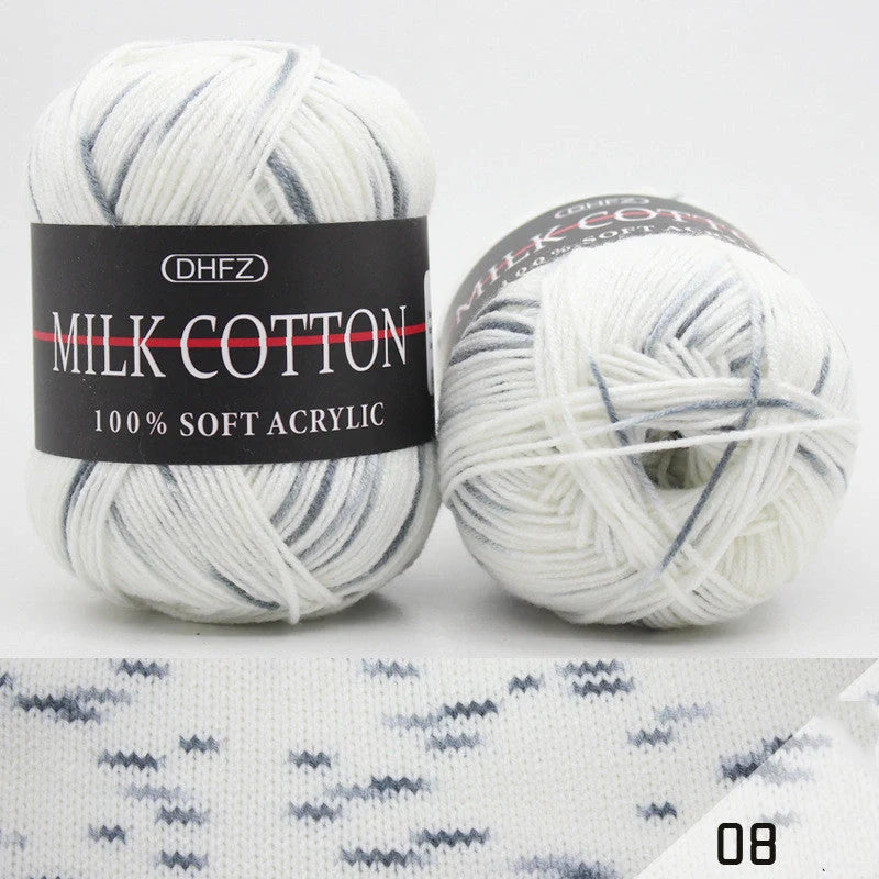 Vibrant multi-colour jacquard knitting yarn for creative projects