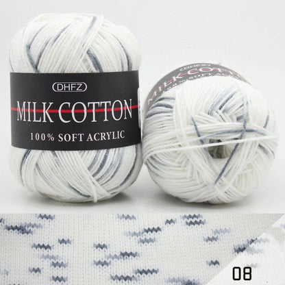 Vibrant multi-colour jacquard knitting yarn for creative projects