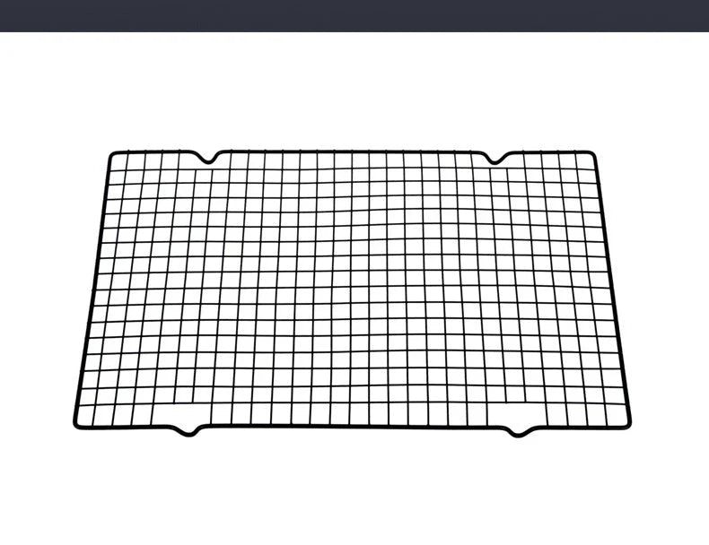 Stainless steel non-stick baking rack with sturdy grid design for even heat distribution and easy food release