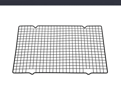 Stainless steel non-stick baking rack with sturdy grid design for even heat distribution and easy food release