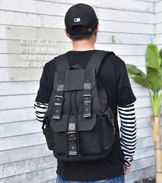 Premium canvas backpack with spacious compartments, comfortable padded straps, and a versatile, stylish design for urban adventures.