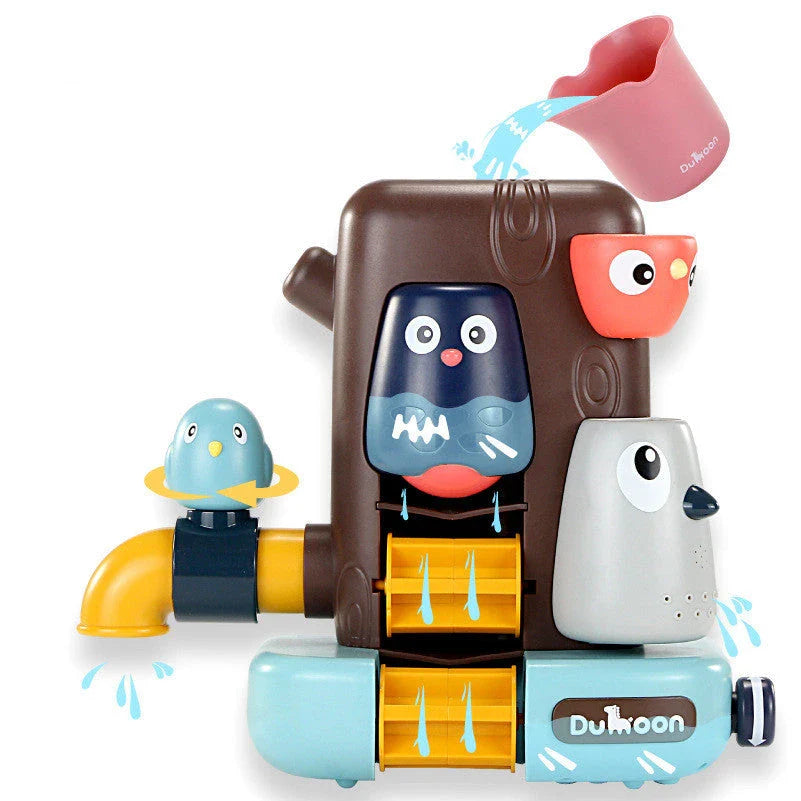 Delightful bird-shaped water toy with suction cups for secure placement in the bathtub, providing endless entertainment and healthy development for children during bath time.