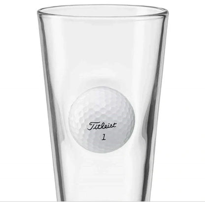 Unique golf embedded borosilicate beer mug with silicone membrane, perfect for preventing condensation.