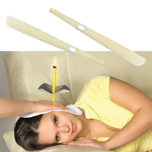Premium beeswax ear candles for natural earwax removal, sinus relief, and relaxation