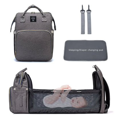Premium mummy backpack in a range of stylish colours, featuring dedicated compartments for bottles, nappies and personal items.