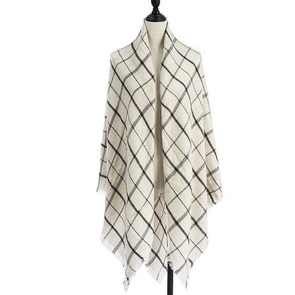 Luxury plus-sized double-sided cashmere-like scarf shawl in various colors