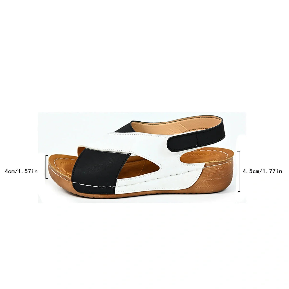 Platform sandals with skirt design in various colours for beach outings
