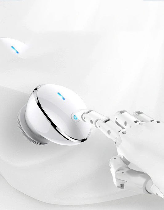 USB Charging Facial Cleansing Massager with silicone bristles and ergonomic design