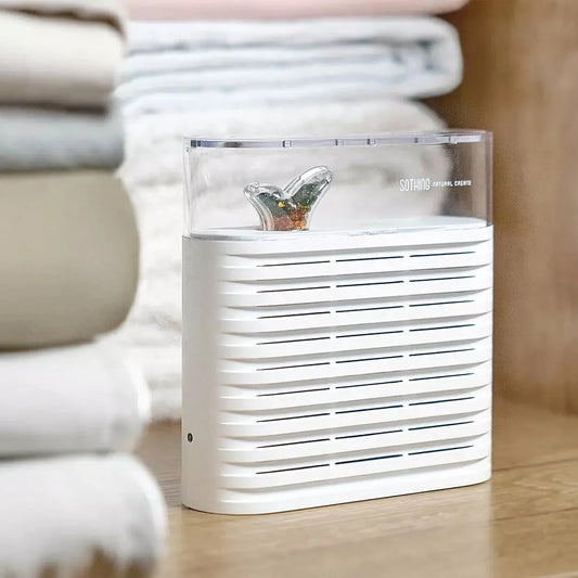 Recyclable cabinet dehumidification box with visual moisture indicator and PTC ceramic heating