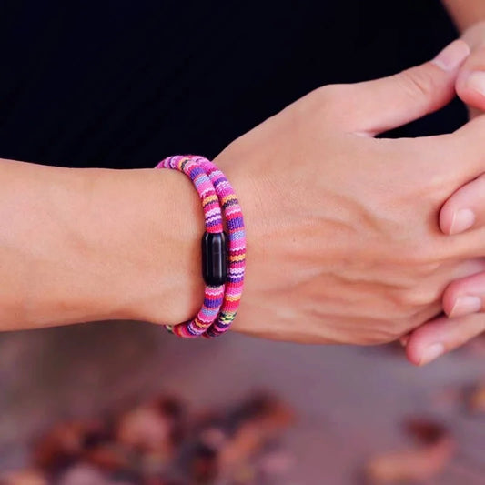 Bohemian Men's Stainless Steel Magnet Charm Bracelet in various colours and sizes