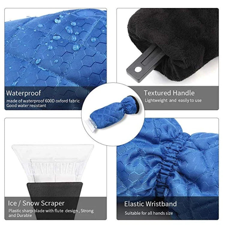 Two premium car ice scrapers with ergonomic handles and unique contoured edges for efficient snow and frost removal