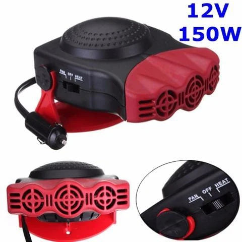 Portable Windshield Defroster with dual cooling and heating functions in black red