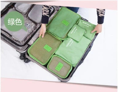 Premium waterproof nylon travel organizer set with mesh panels for easy visibility and organization