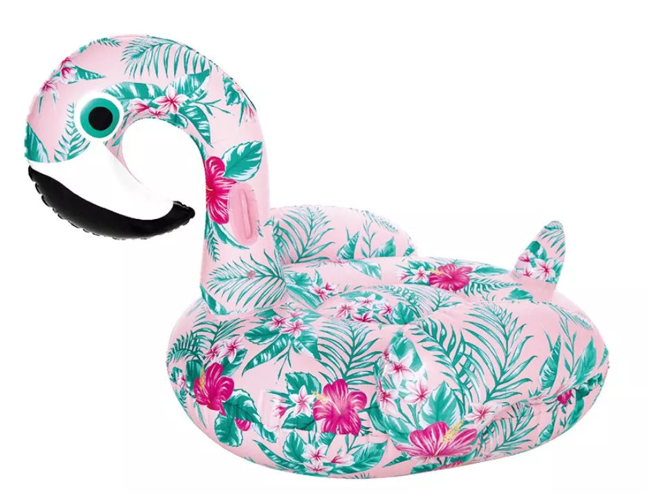 YUYU inflatable pink flamingo swimming float for adults, durable PVC, 150cm x 90cm
