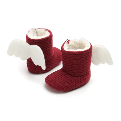 Winter Warm Small Wing High Boots for babies in soft cotton, available in multiple colours and sizes.