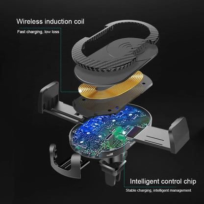 Premium wireless car phone charger with adjustable grip and fast charging capabilities