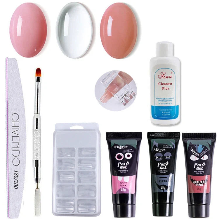 Premium Gel Nail Crystal Extender Kit for DIY manicures at home